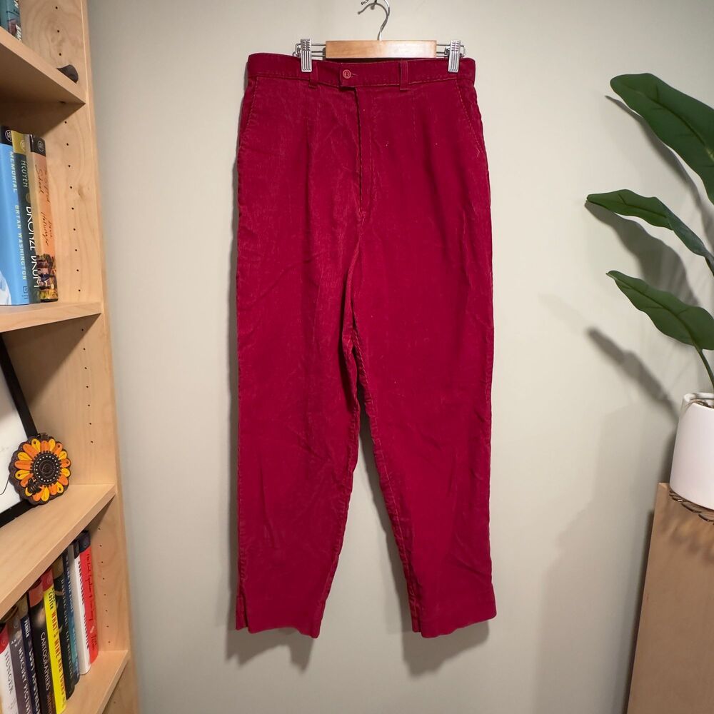 Vintage Garan by Marita Corduroy Pants – Red – Size 14